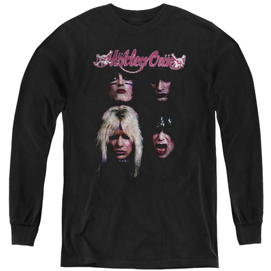 Motley Crue The Crue Long Sleeve Kids Youth T Shirt Black