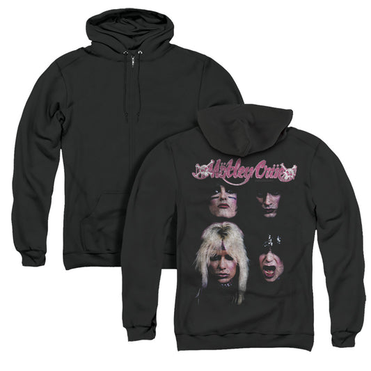 Motley Crue The Crue Back Print Zipper Mens Hoodie Black