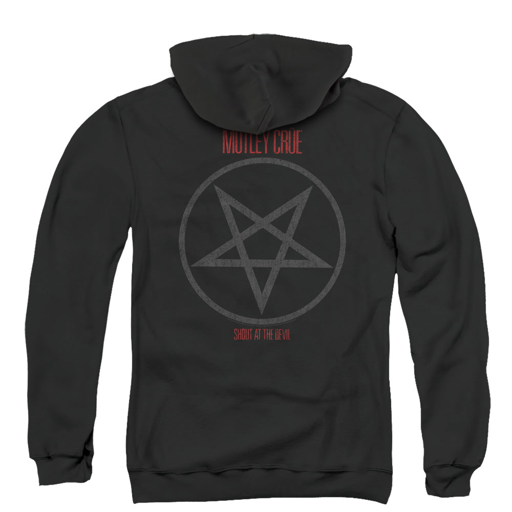 Motley Crue Shout At The Devil Back Print Zipper Mens Hoodie Black