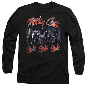 Motley Crue Girls Mens Long Sleeve Shirt Black