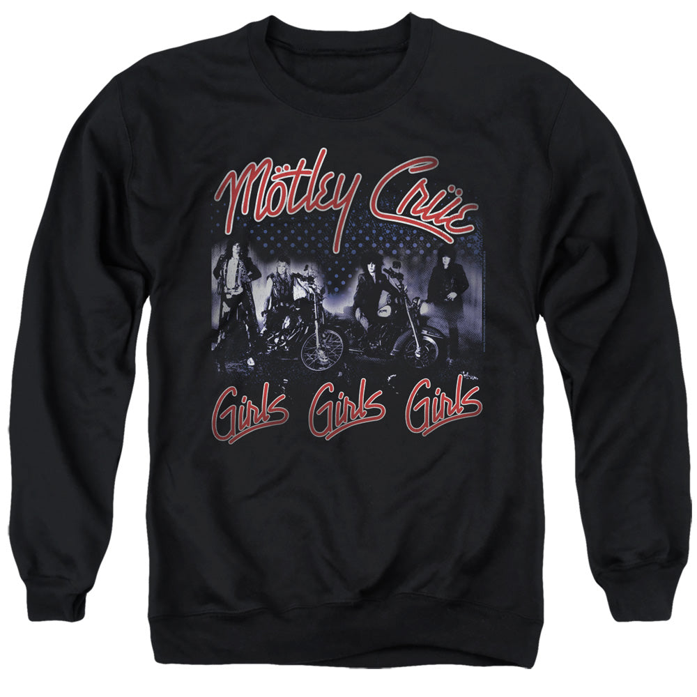 Motley Crue Girls Mens Crewneck Sweatshirt Black