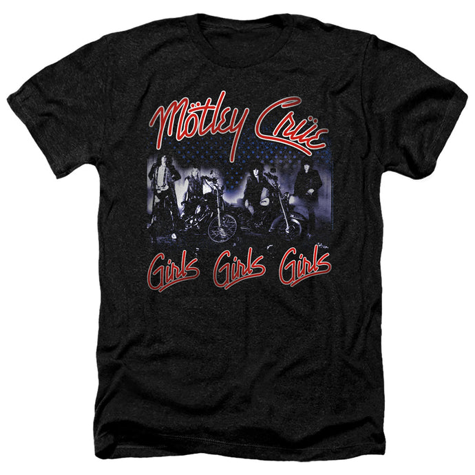 Motley Crue Girls Heather Mens T Shirt Black