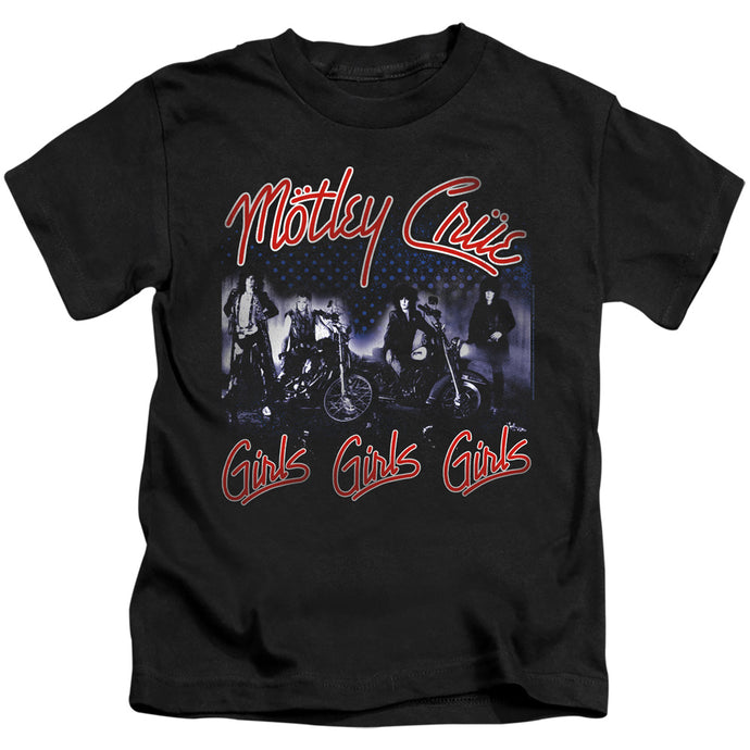 Motley Crue Girls Juvenile Kids Youth T Shirt Black
