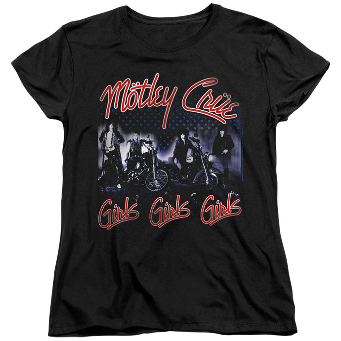 Motley Crue Girls Womens T Shirt Black