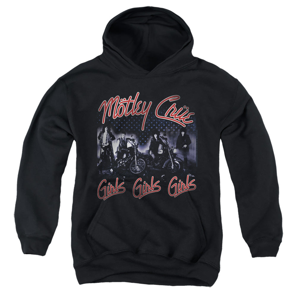 Motley Crue Girls Kids Youth Hoodie Black