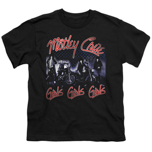 Motley Crue Girls Kids Youth T Shirt Black
