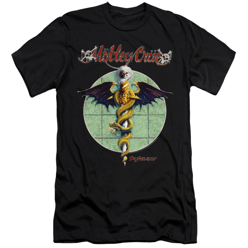 Motley Crue Dr. Feelgood Premium Bella Canvas Slim Fit Mens T Shirt Black