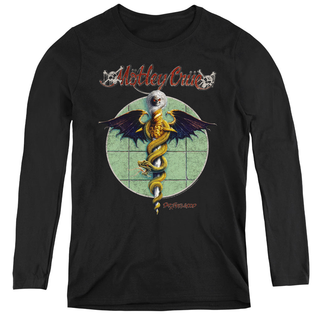 Motley Crue Dr. Feelgood Womens Long Sleeve Shirt Black