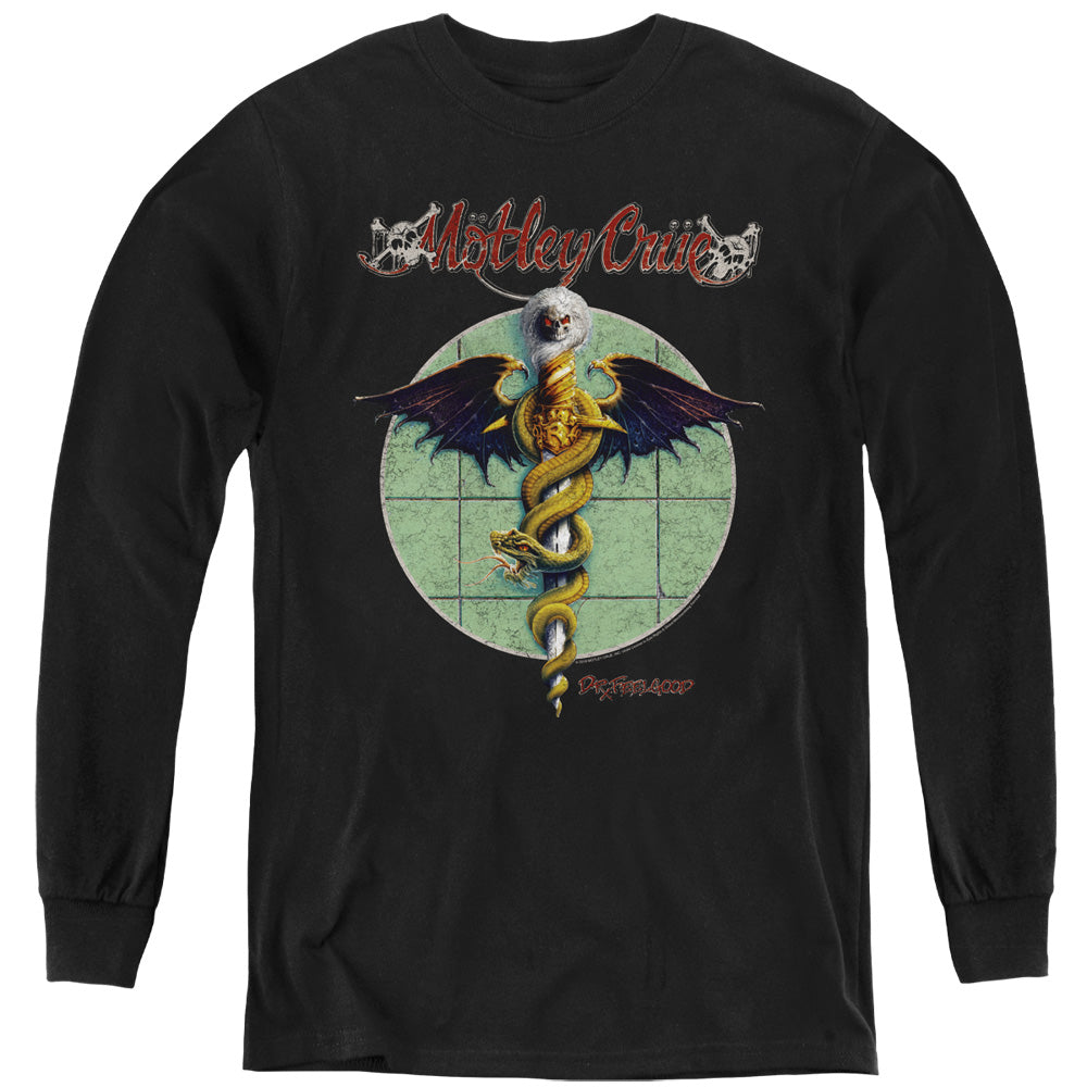 Motley Crue Dr. Feelgood Long Sleeve Kids Youth T Shirt Black