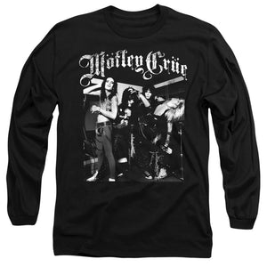 Motley Crue Band Photo Mens Long Sleeve Shirt Black