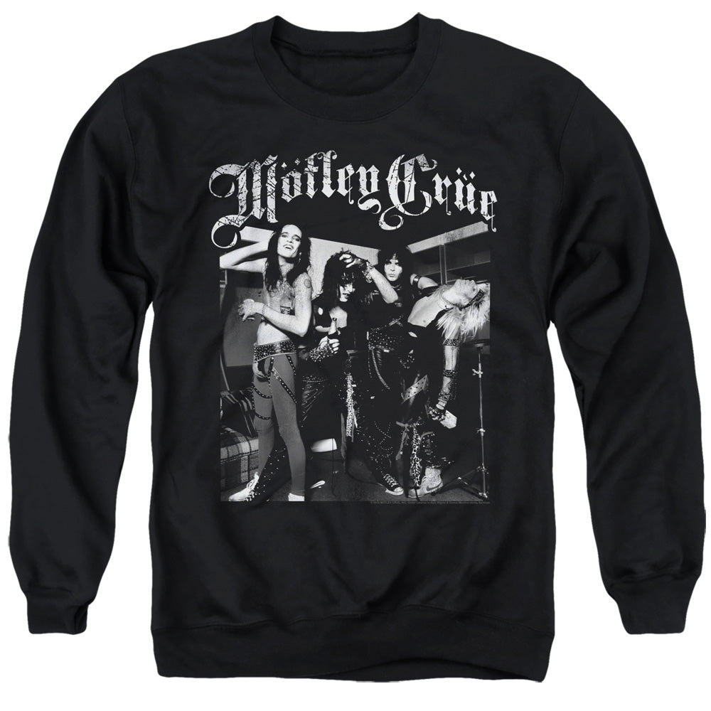 Motley Crue Band Photo Mens Crewneck Sweatshirt Black