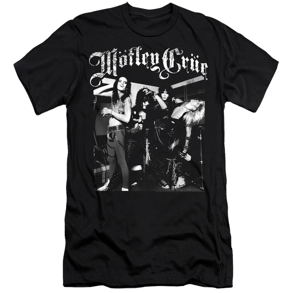 Motley Crue Band Photo Slim Fit Mens T Shirt Black