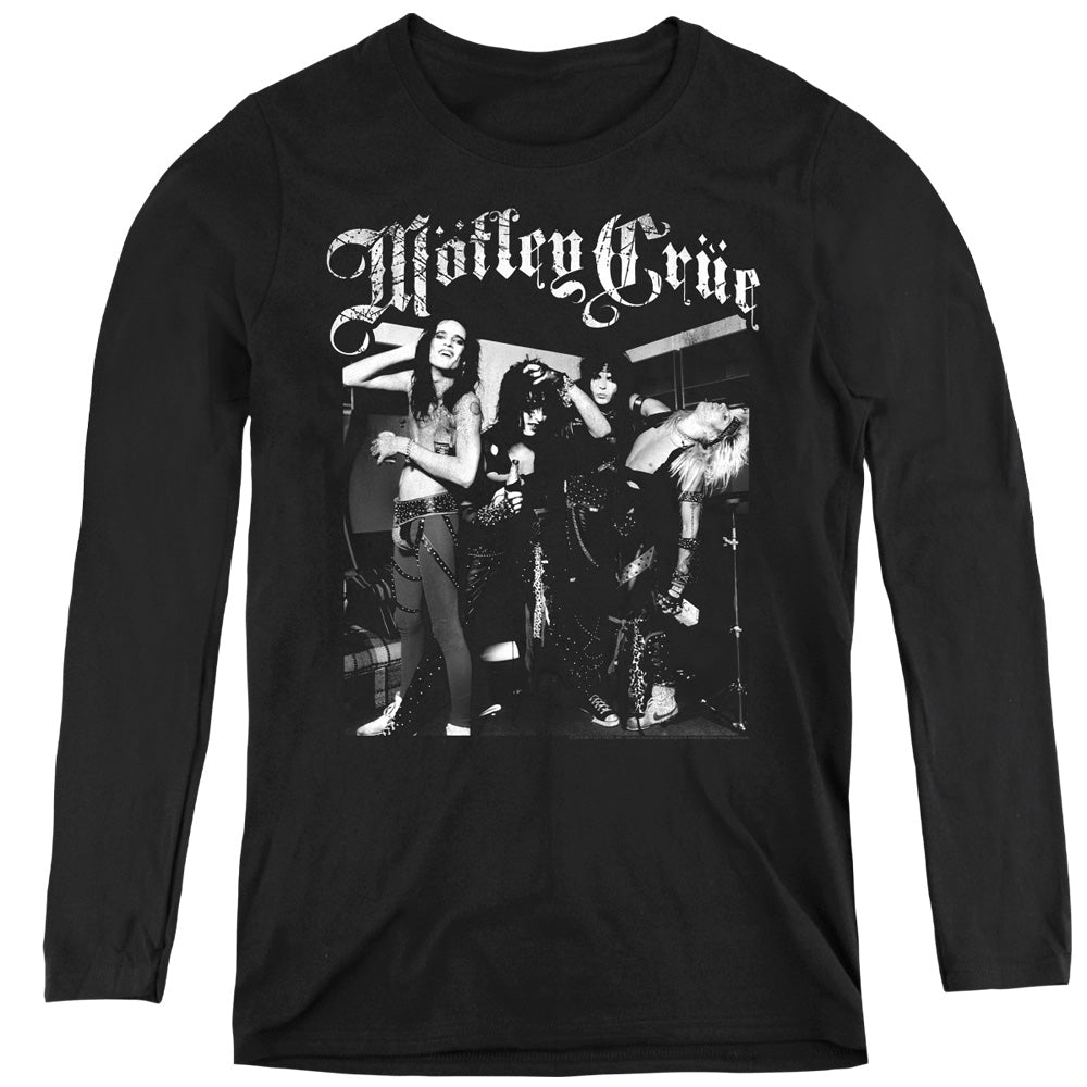 Motley Crue Band Photo Womens Long Sleeve Shirt Black