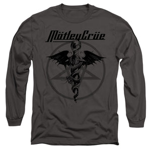 Motley Crue Dr. Devil Mens Long Sleeve Shirt Charcoal