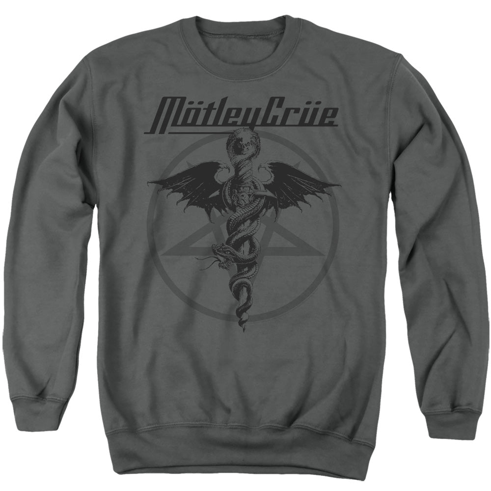Motley Crue Dr. Devil Mens Crewneck Sweatshirt Charcoal