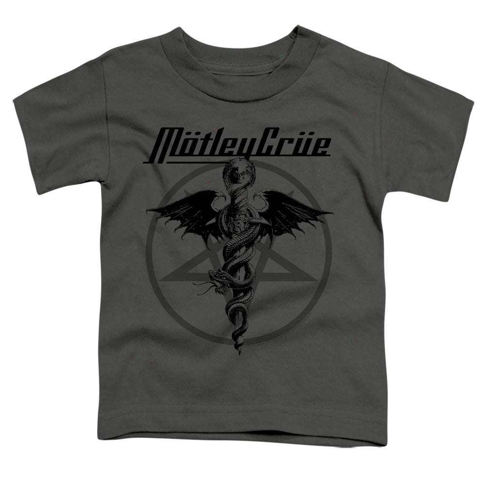 Motley Crue Dr. Devil Toddler Kids Youth T Shirt Charcoal