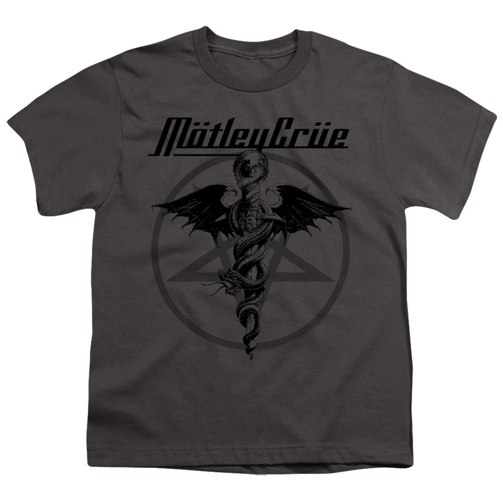 Motley Crue Dr. Devil Kids Youth T Shirt Charcoal