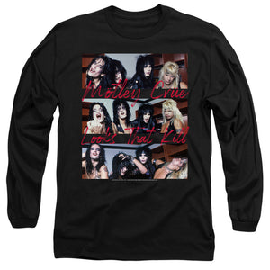 Motley Crue Looks That Kill Mens Long Sleeve Shirt Black