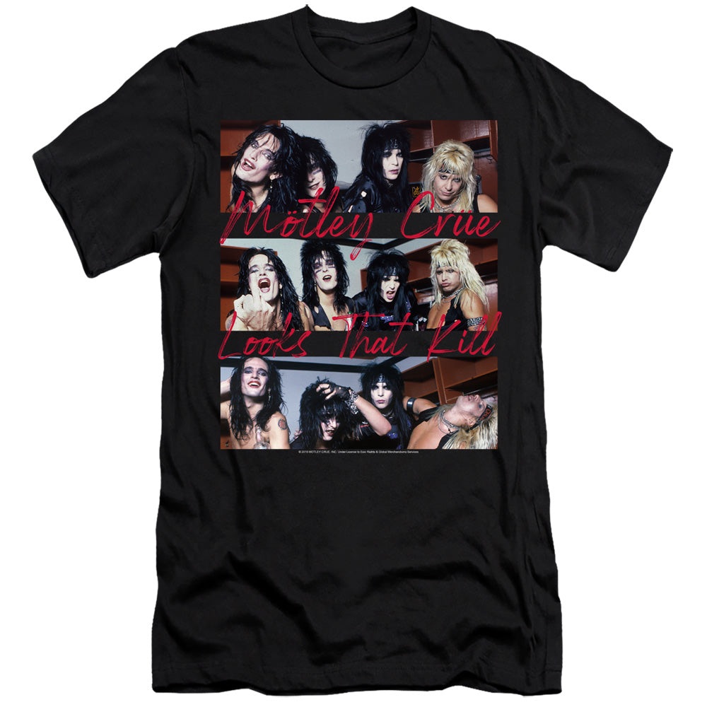 Motley Crue Looks That Kill Slim Fit Mens T Shirt Black