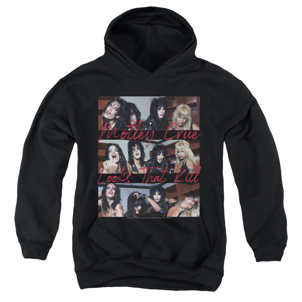 Motley Crue Looks That Kill Kids Youth Hoodie Black