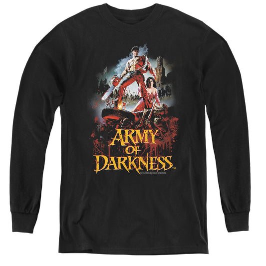 Army Of Darkness Bloody Poster Long Sleeve Kids Youth T Shirt Black