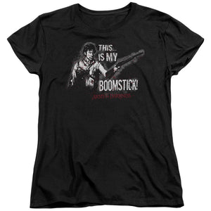 Army Of Darkness Boomstick Womens T Shirt Black