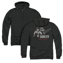 Load image into Gallery viewer, Army Of Darkness Boomstick Back Print Zipper Mens Hoodie Black