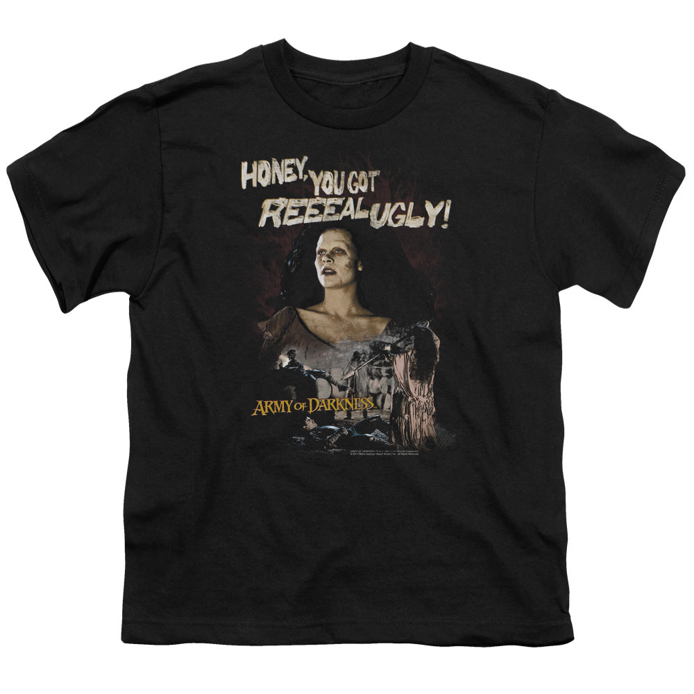 Army Of Darkness Reeeal Ugly! Kids Youth T Shirt Black