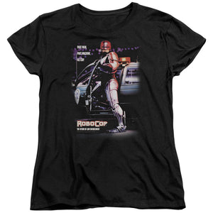 Robocop Poster Womens T Shirt Black