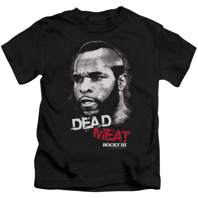 Rocky III Dead Meat Juvenile Kids Youth T Shirt Black