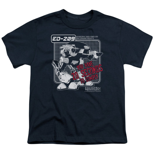 Robocop Ed 209 Kids Youth T Shirt Navy Blue