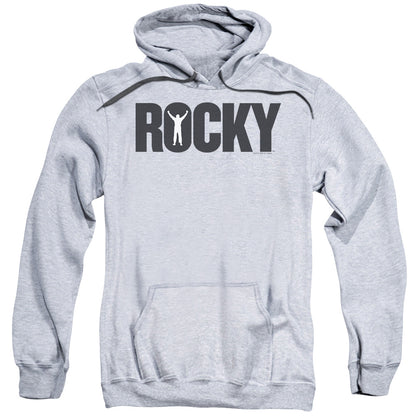 Rocky Logo Mens Hoodie Athletic Heather