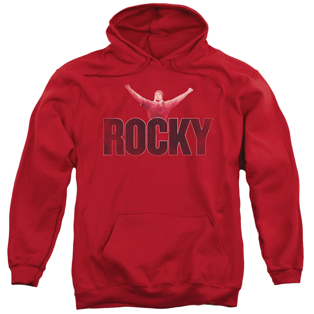 Rocky Victory Distressed Mens Hoodie Red