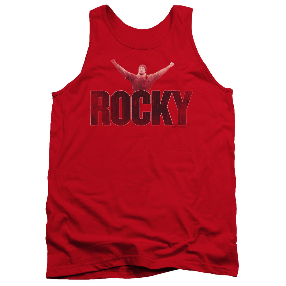 Rocky Victory Distressed Mens Tank Top Shirt Red