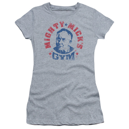 Rocky Mighty Micks Gym Junior Sheer Cap Sleeve Womens T Shirt Athletic Heather