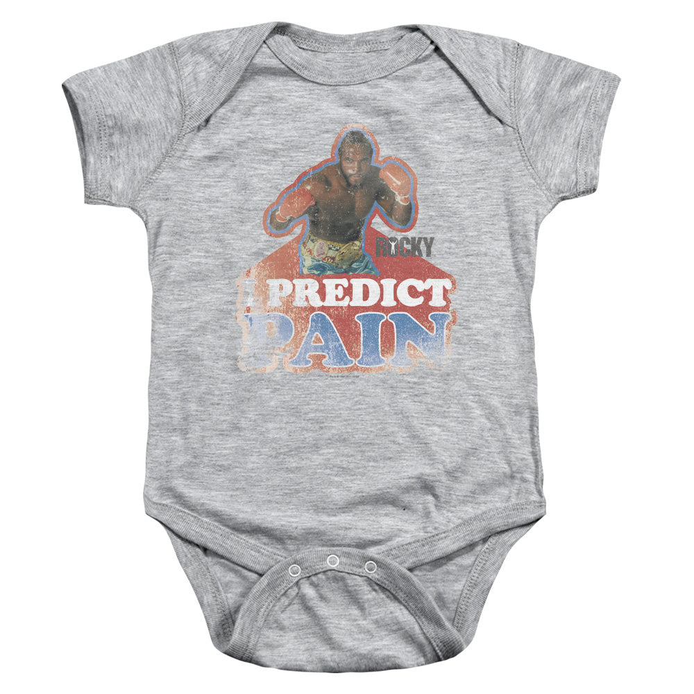 Rocky III I Predict Pain Infant Baby Snapsuit Athletic Heather