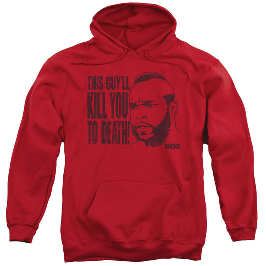 Rocky III Kill You To Death Mens Hoodie Red