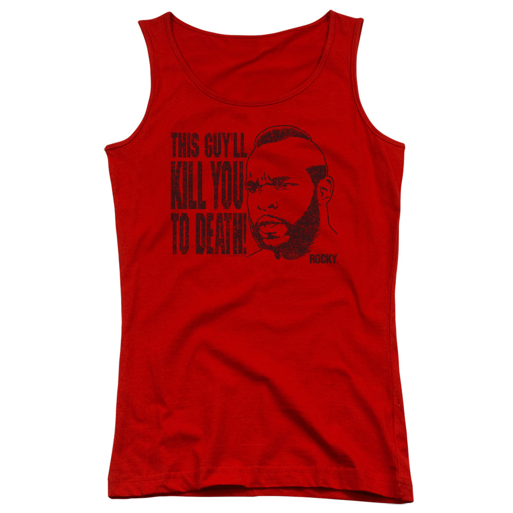 Rocky III Kill You To Death Womens Tank Top Shirt Red