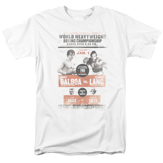 Rocky III VS Clubber Poster Mens T Shirt White