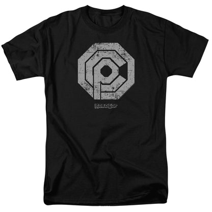 Robocop Distressed Ocp Logo Mens T Shirt Black Officially Licensed