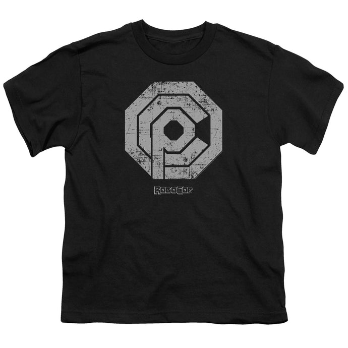 Robocop Distressed Ocp Logo Kids Youth T Shirt Black