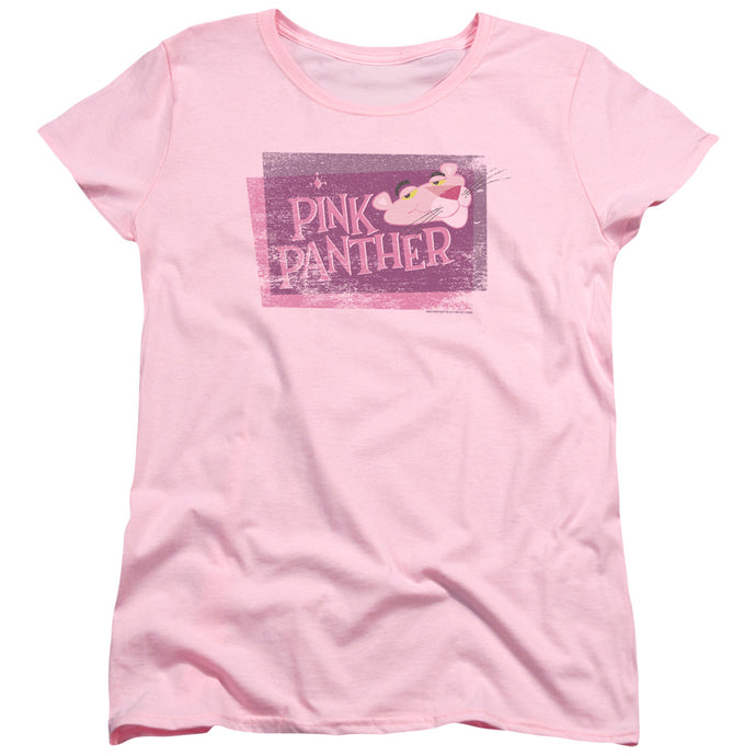 Pink Panther Distressed Womens T Shirt Pink