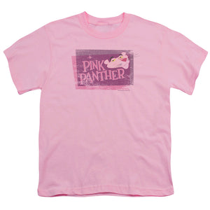 Pink Panther Distressed Kids Youth T Shirt Pink