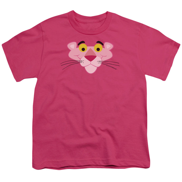 Pink Panther Face Kids Youth T Shirt Hot Pink