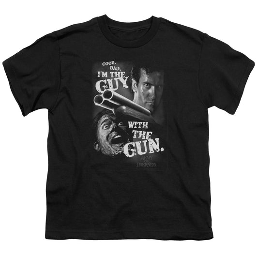 Army Of Darkness Guy With The Gun Kids Youth T Shirt Black