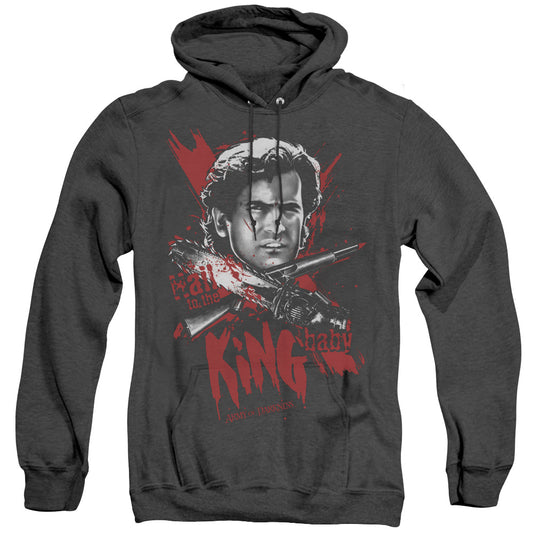 Army Of Darkness Hail To The King Heather Mens Hoodie Black