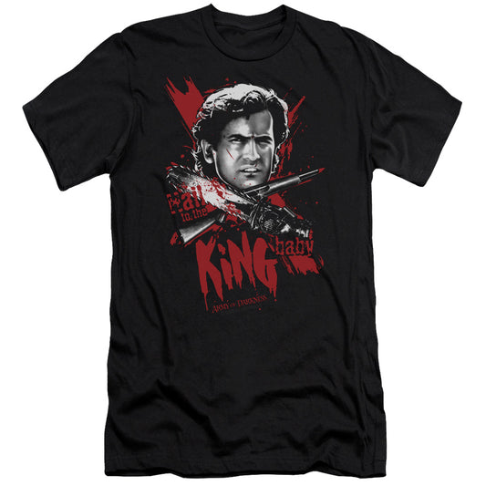 Army Of Darkness Hail To The King Premium Bella Canvas Slim Fit Mens T Shirt Black