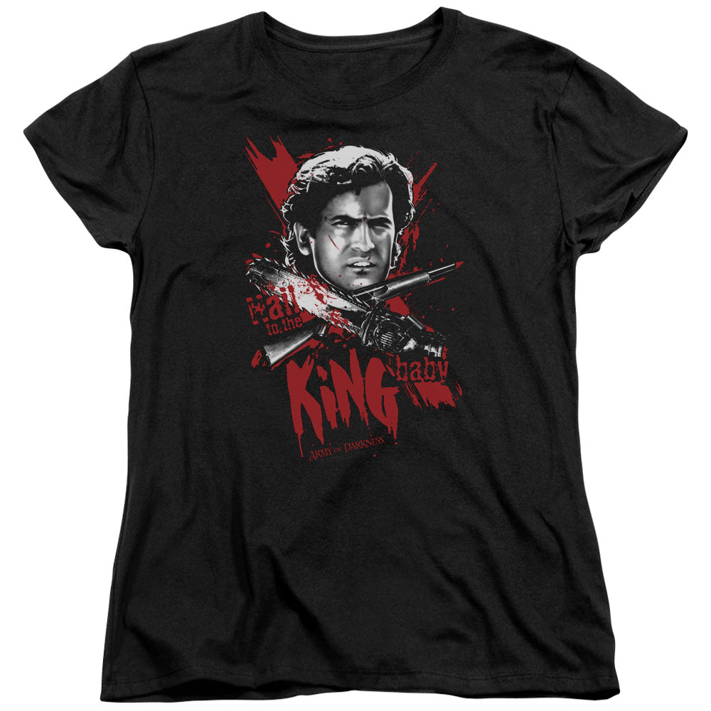 Army Of Darkness Hail To The King Womens T Shirt Black