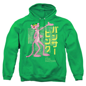 Pink Panther Asian Letters Mens Hoodie Kelly Green