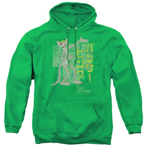 Pink Panther Asian Letters Mens Hoodie Kelly Green